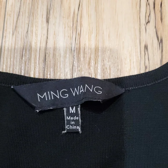 Ming Wang White Blazer with Pink and Black Accents - Picture 9 of 11